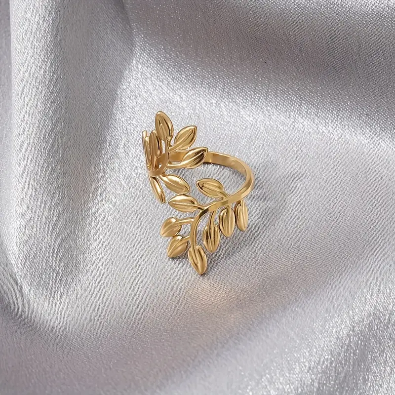 Leaf-Shaped Ring - Waterproof - Adjustable 