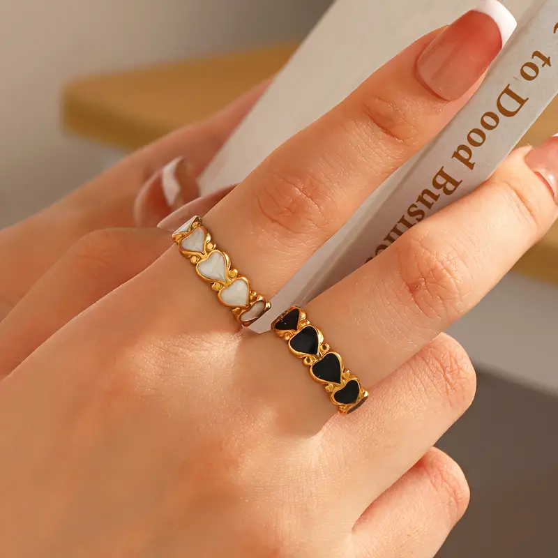 Chic Heart Ring - waterproof - adjustable 