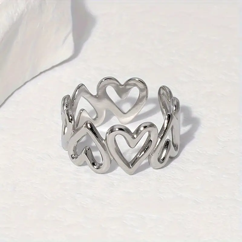 Multi Heart Ring, Waterproof, Adjustable