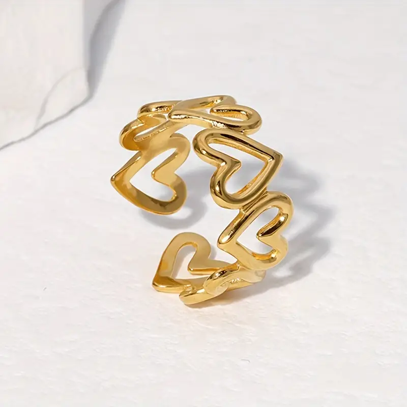 Multi Heart Ring, Waterproof, Adjustable