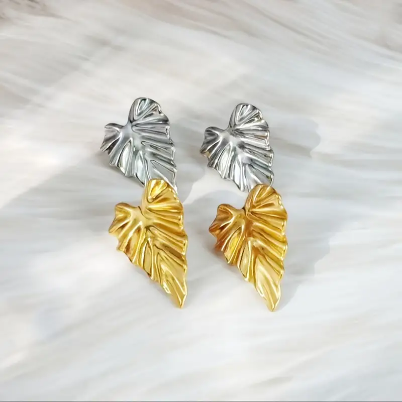 Dropped Leaf Earrings - Waterproof