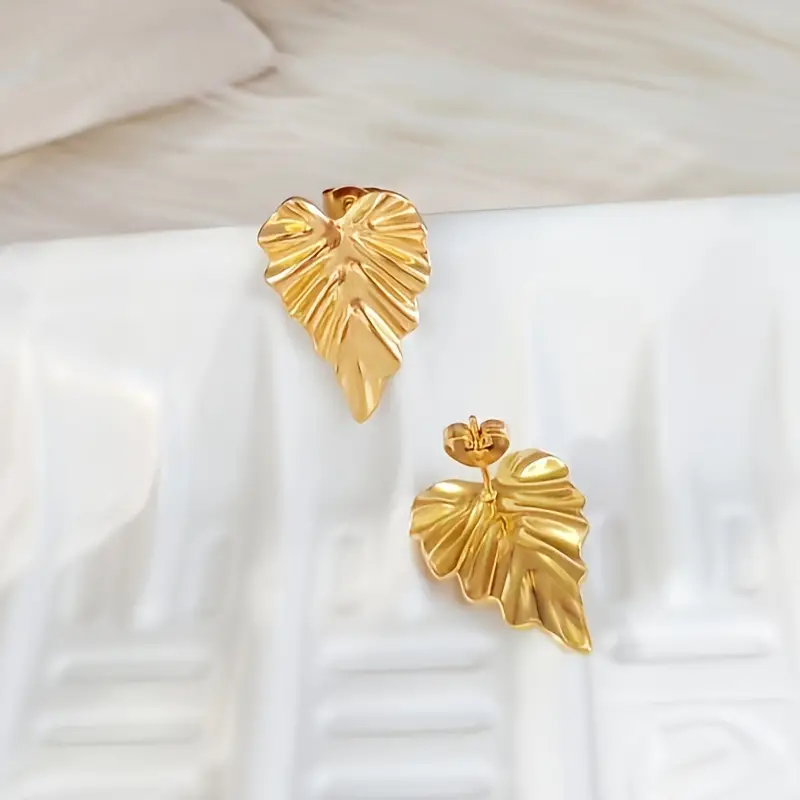 Dropped Leaf Earrings - Waterproof