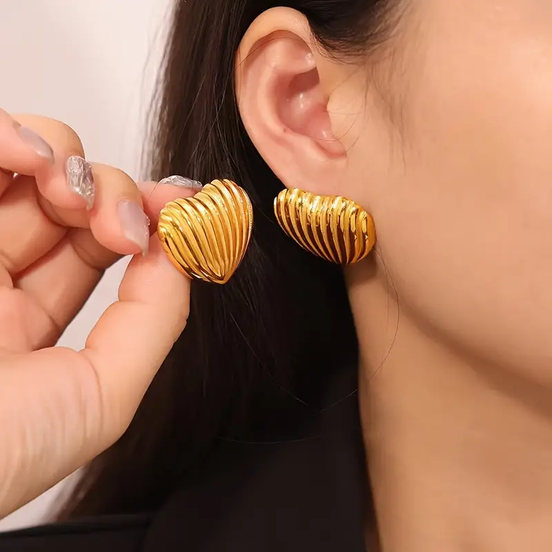 Shell-Heart Earrings - Waterproof