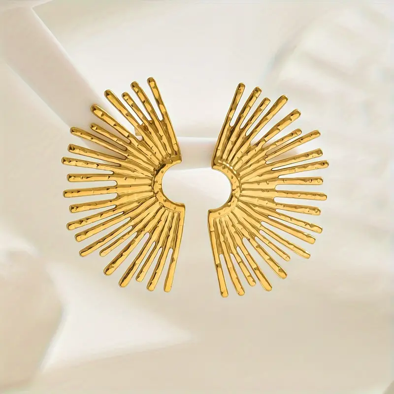 Sunburst Gold Earrings - Waterproof