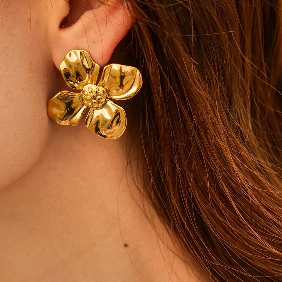 Cute Flower Stud Earrings - Waterproof