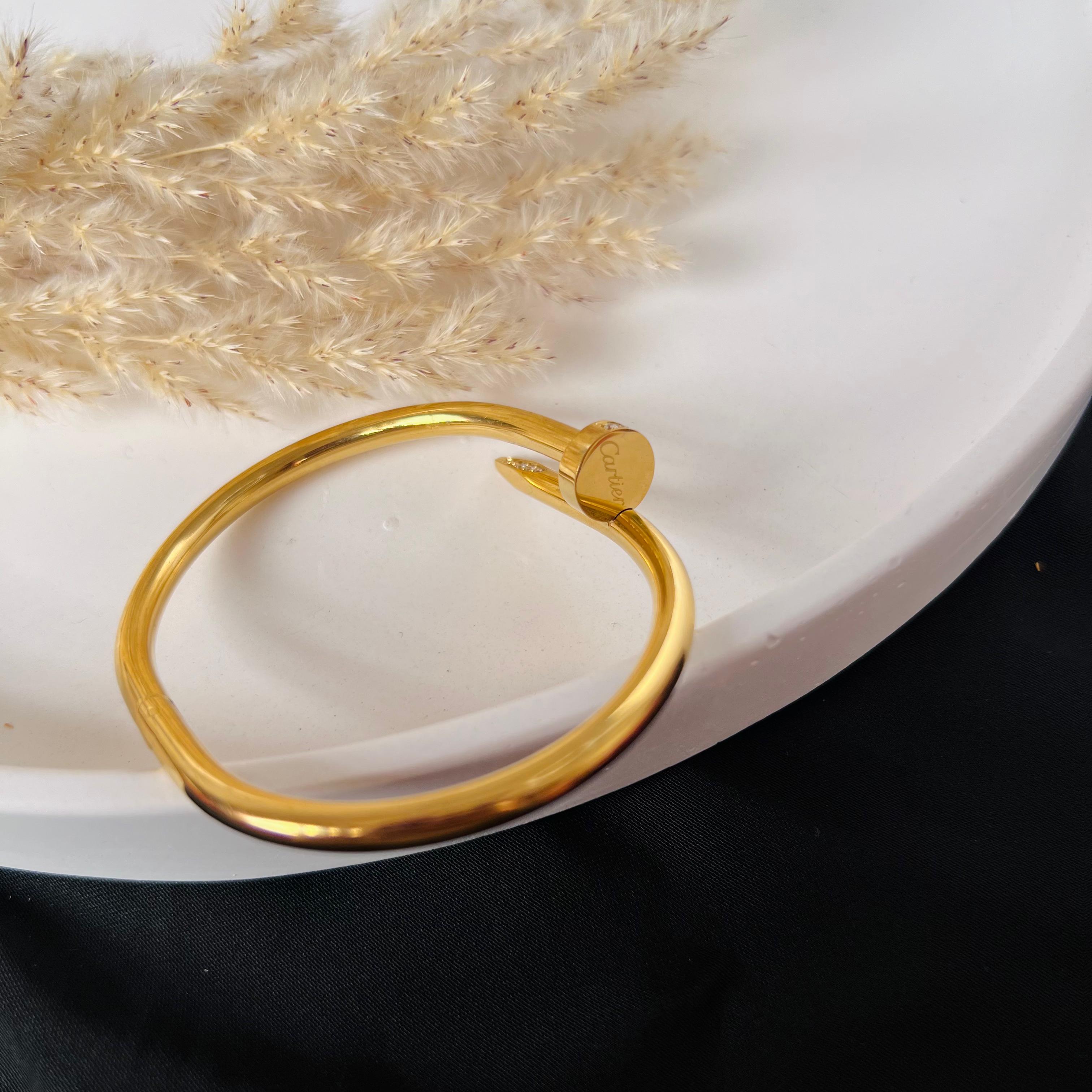 Gold Nail Bangle Bracelet - Waterproof