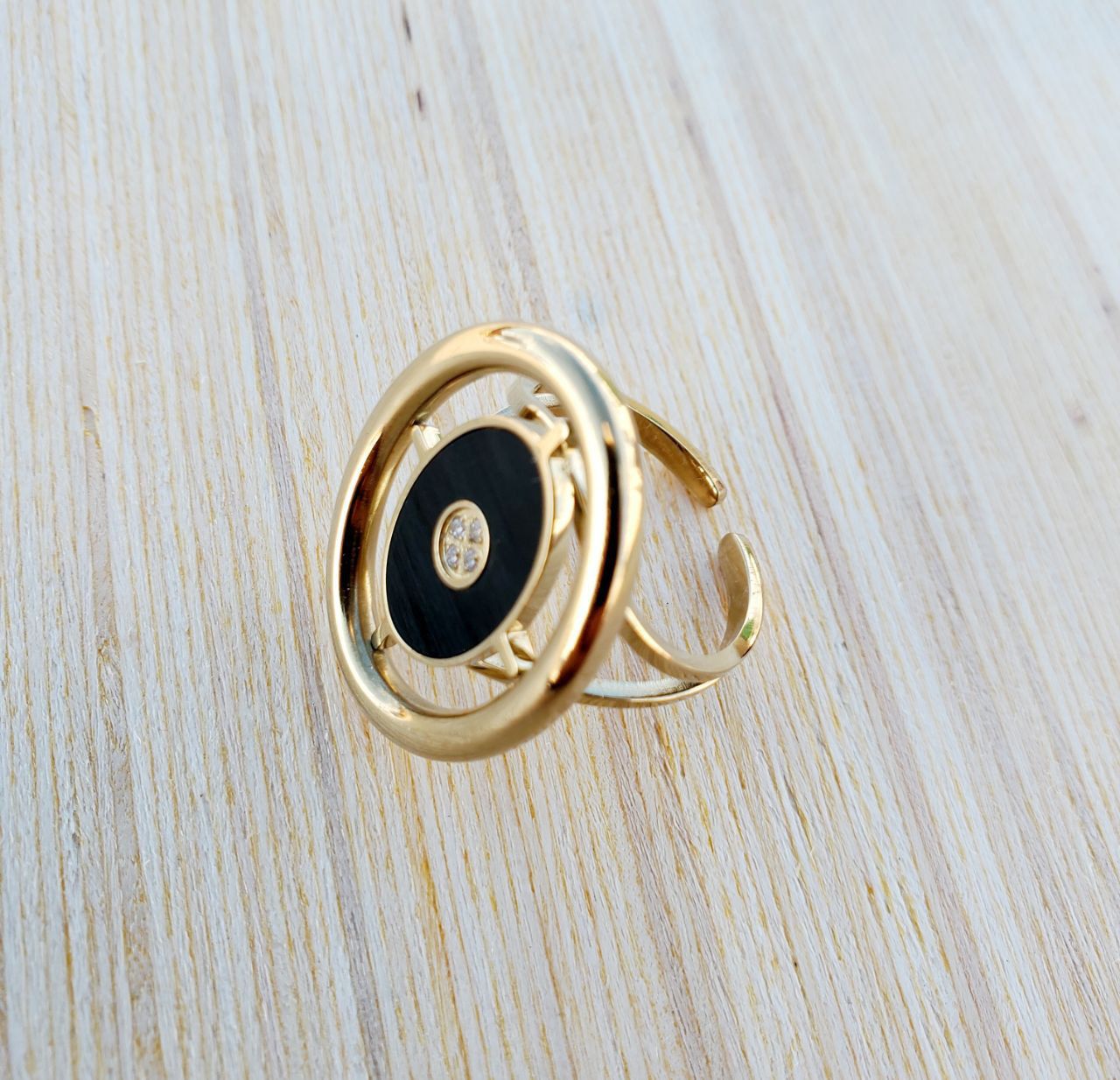 Black Gold Ring - Waterproof - Adjustable