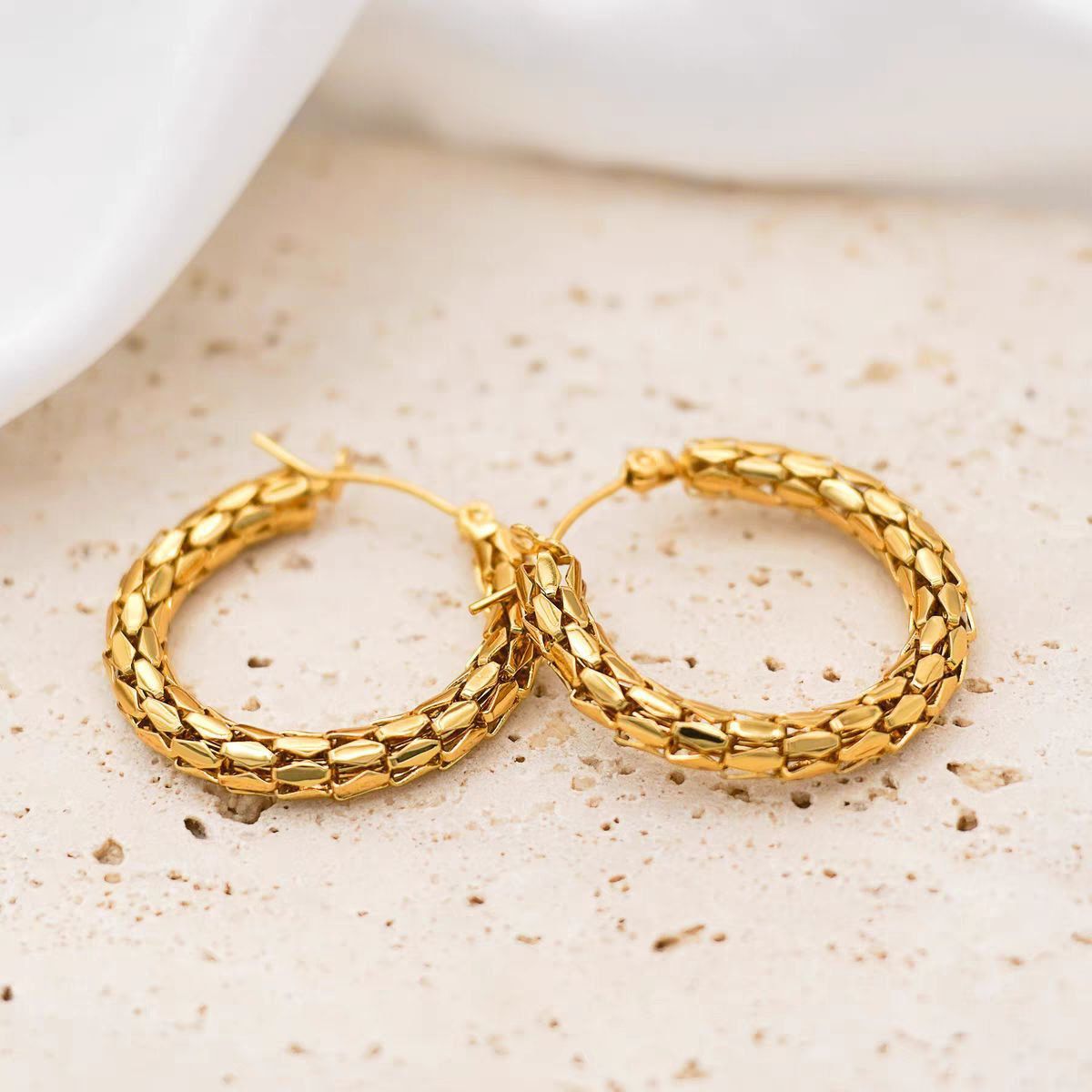 Luxe Textured Earrings - Waterproof