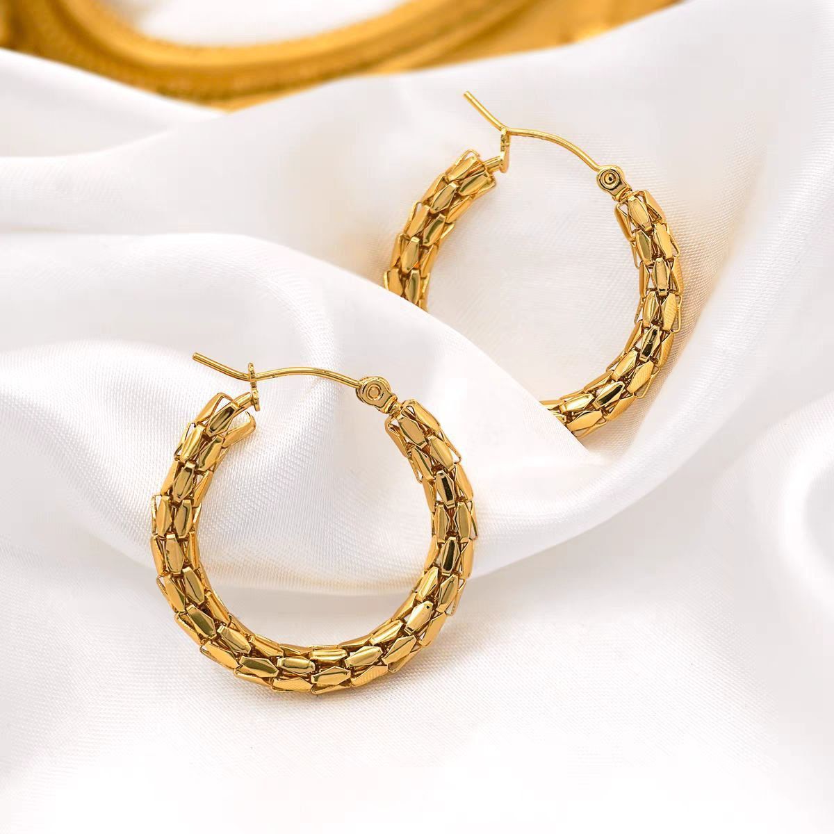 Luxe Textured Earrings - Waterproof