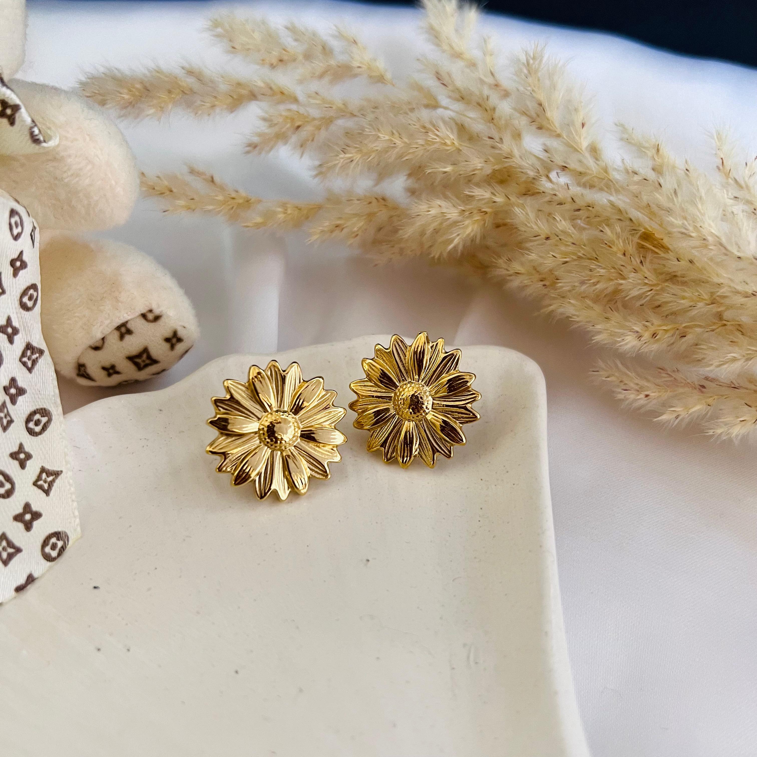 Sunflower Earrings - Waterproof