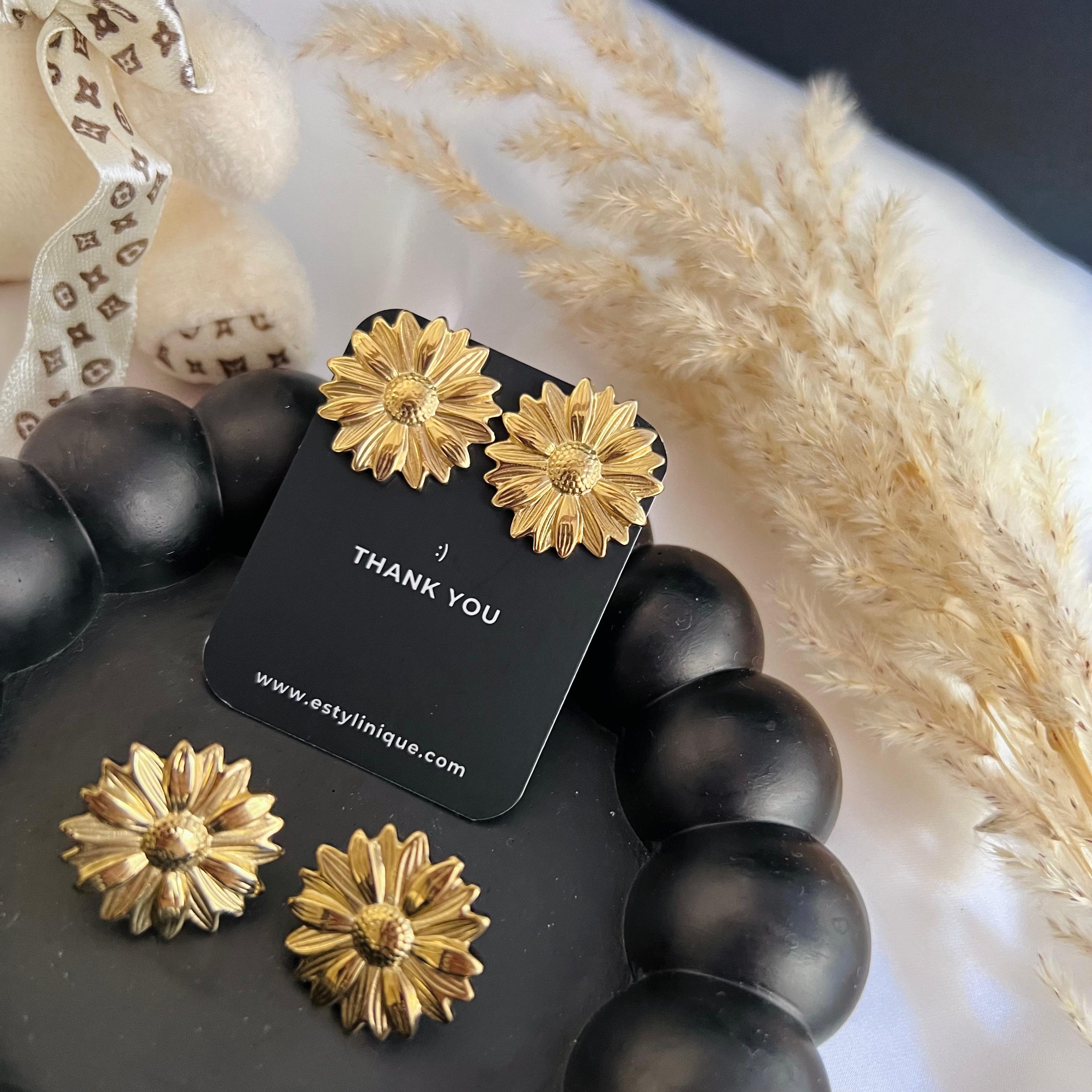 Sunflower Earrings - Waterproof