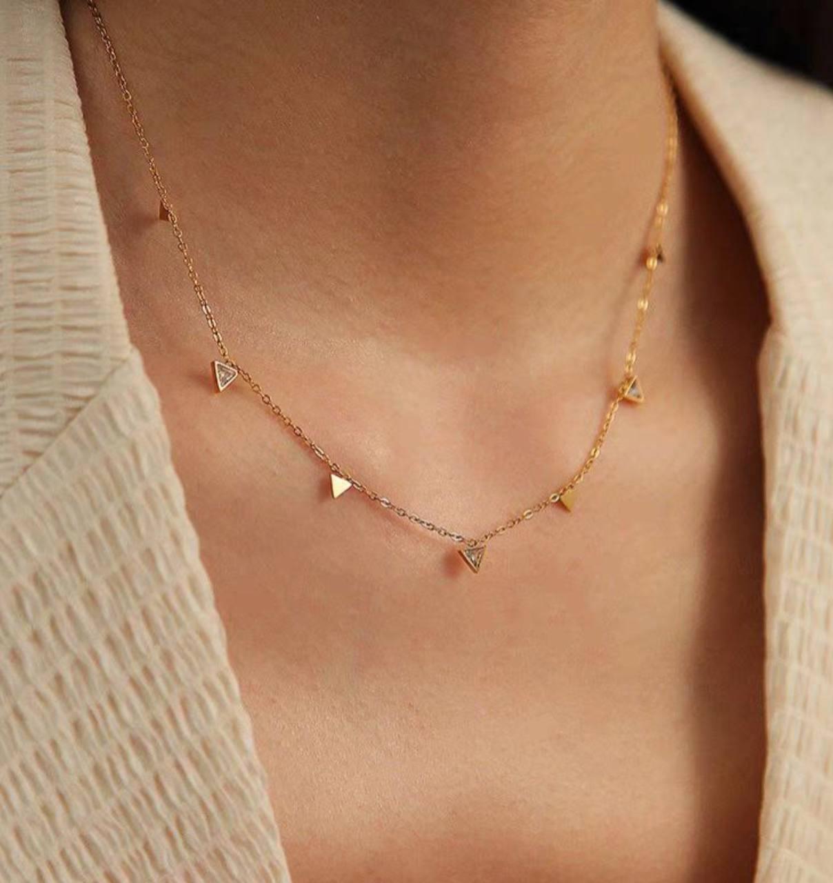 Triangle Pendant Necklace - Waterproof