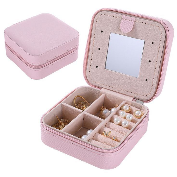 Travel Jewelry Organizer with Mirror
