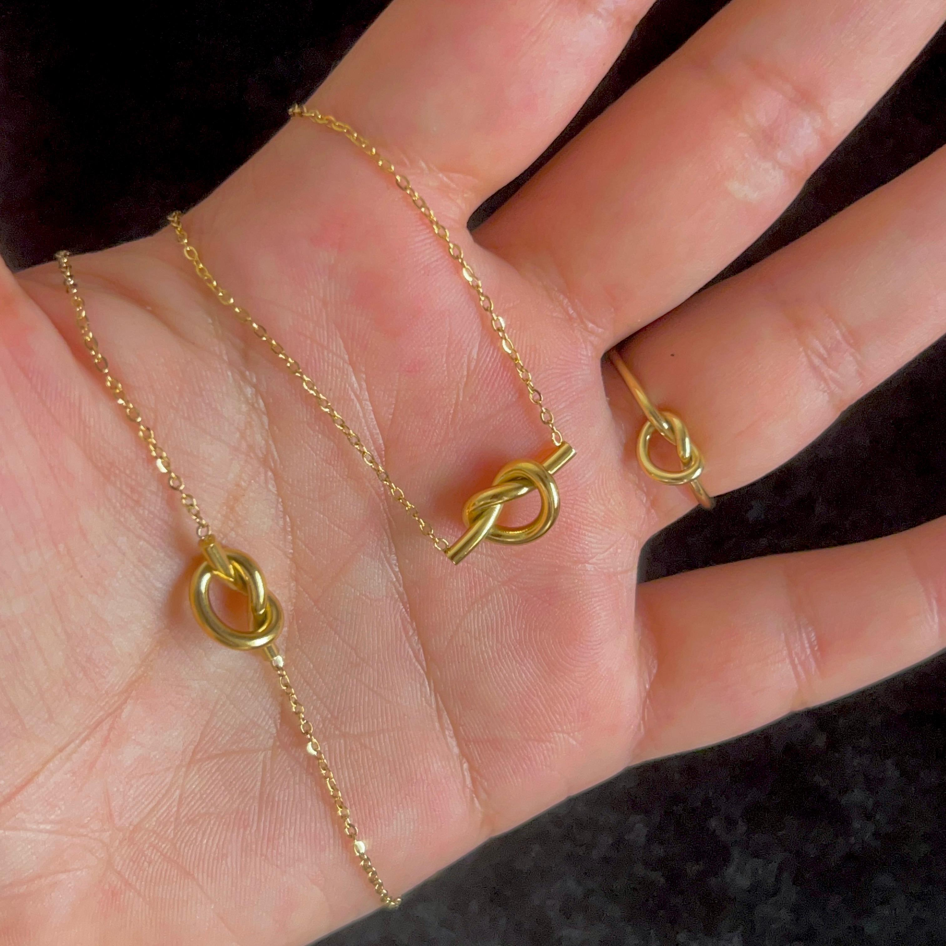 Knot Jewelry Set – Necklace & Bracelet - Waterproof