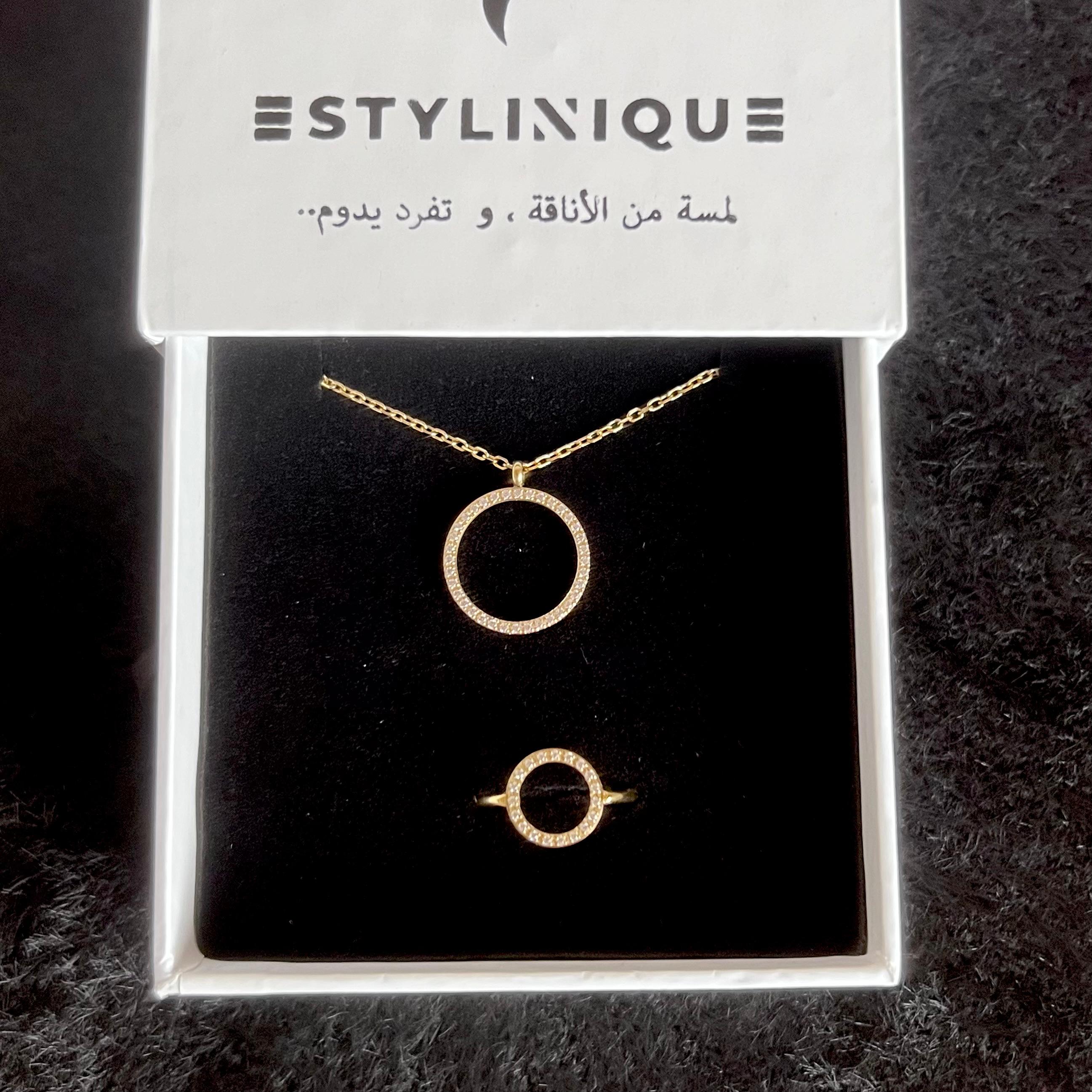 Circle Jewelry Set – Necklace & Ring - Waterproof