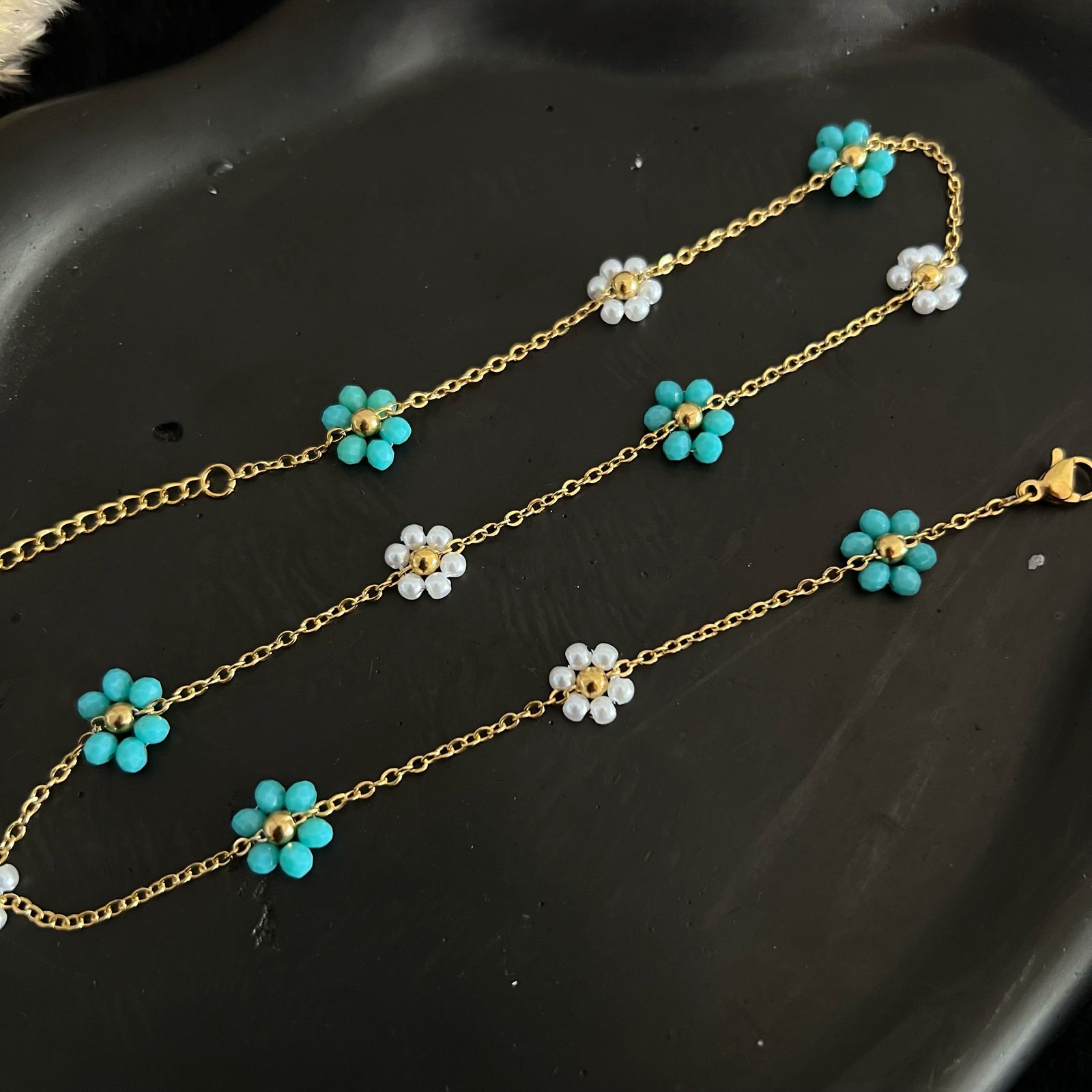 Blue-Green Floral Set - Waterproof