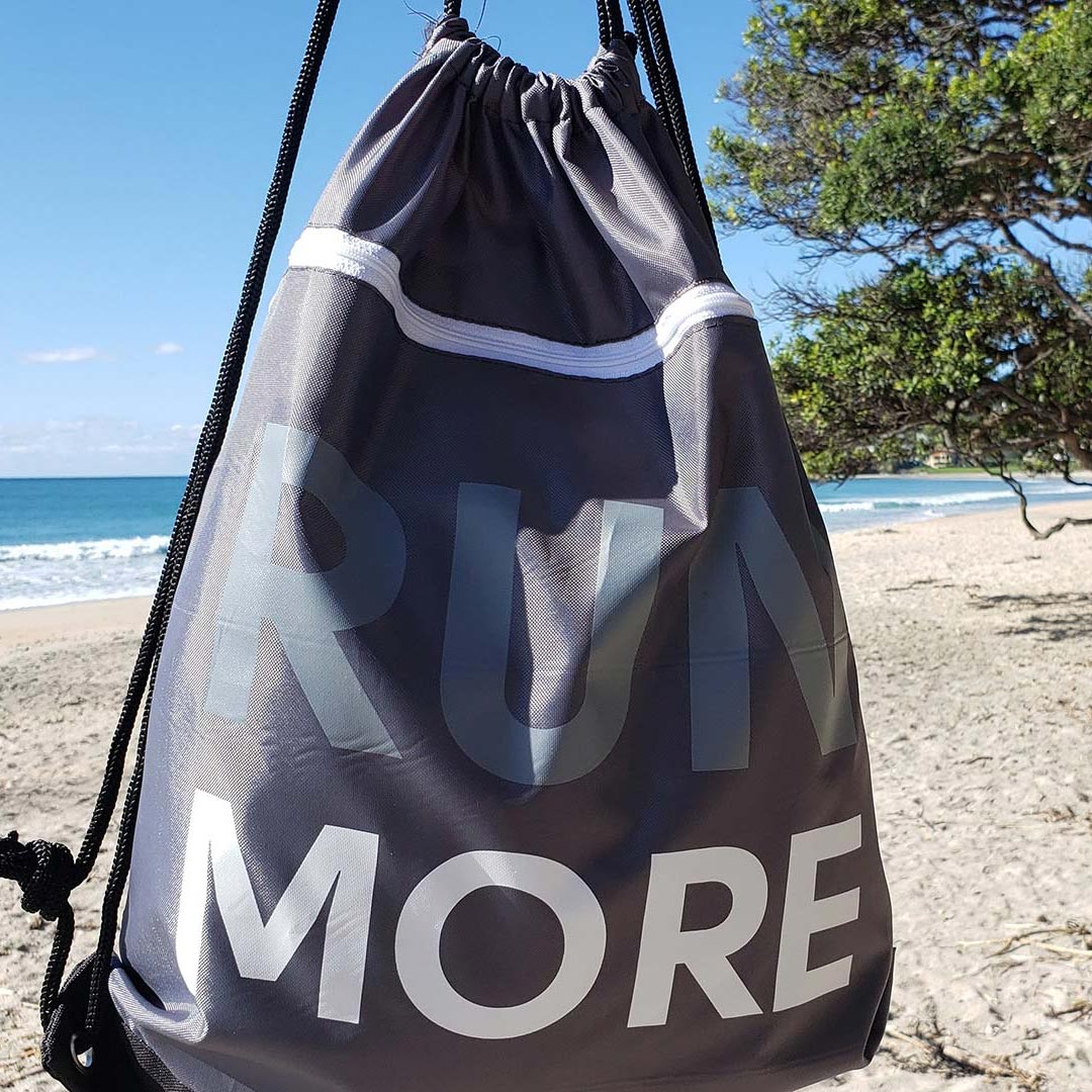 Run More Drawstring Bag