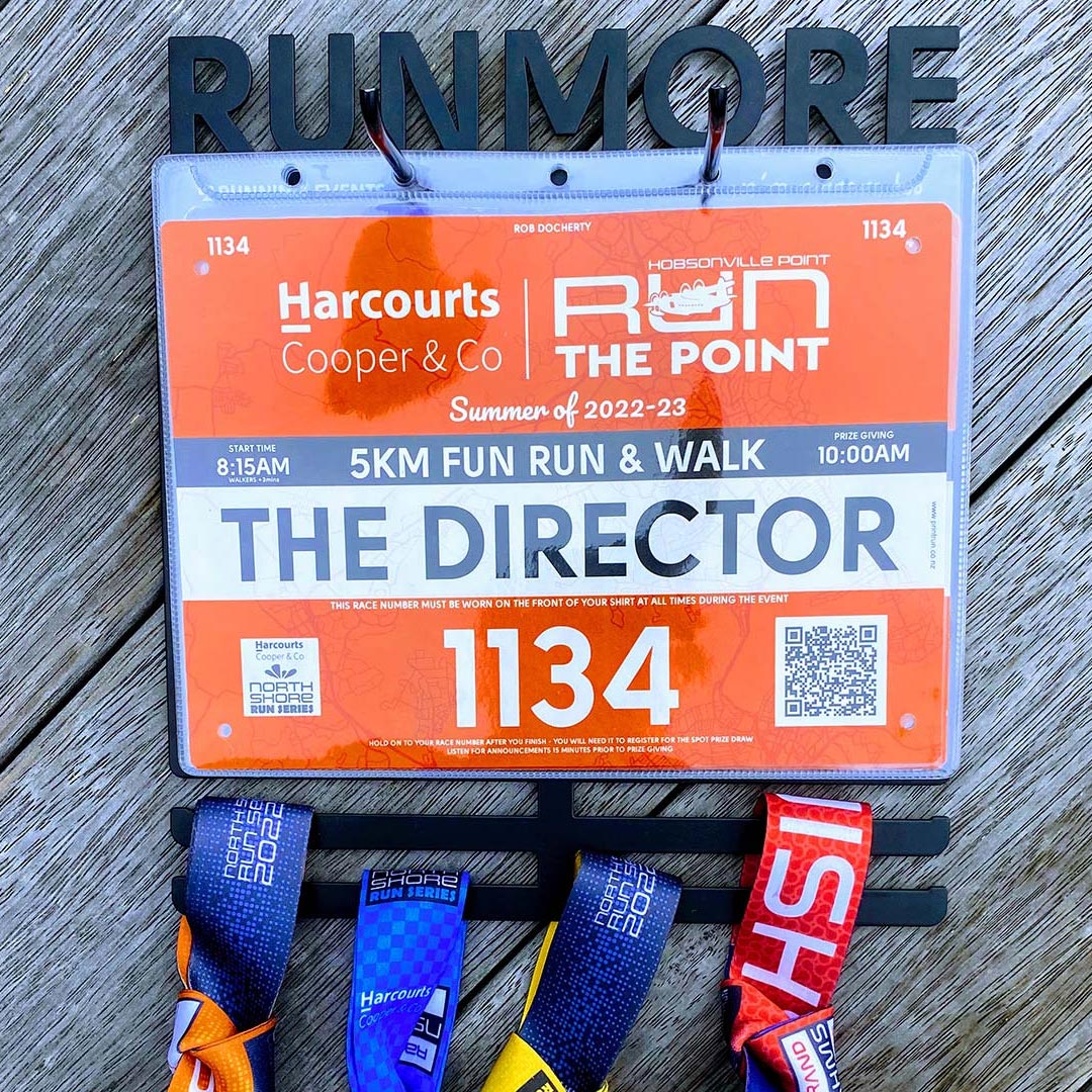 Run More Bib+Medal Hanger