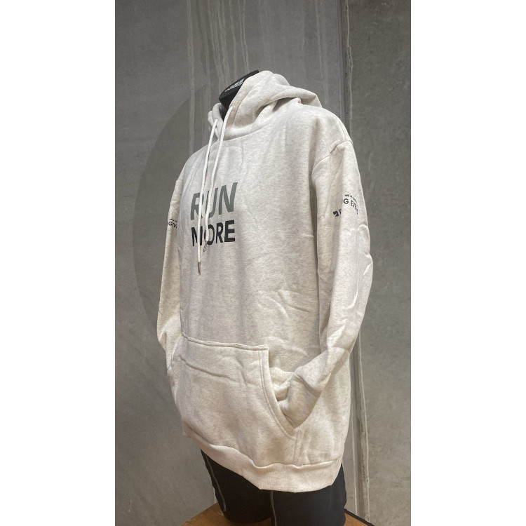 Run More Hoodie White Marle