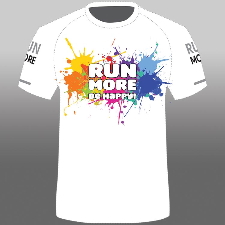 Run More Be Happy Tee