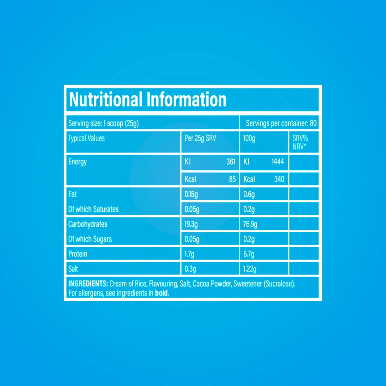 TBJP Cream of Rice 2kg