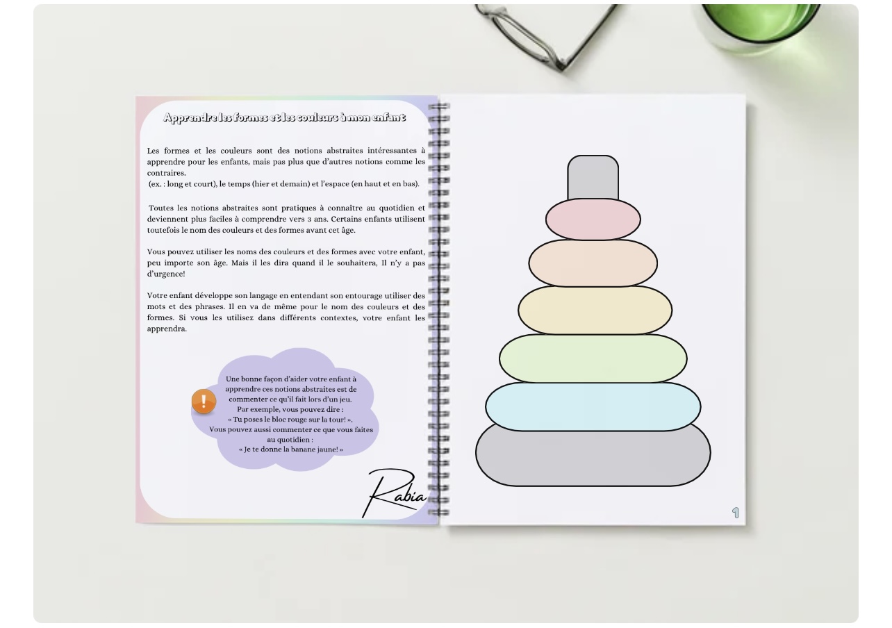 Mon livret d’activité Formes & Couleurs PLASTIFIÉ