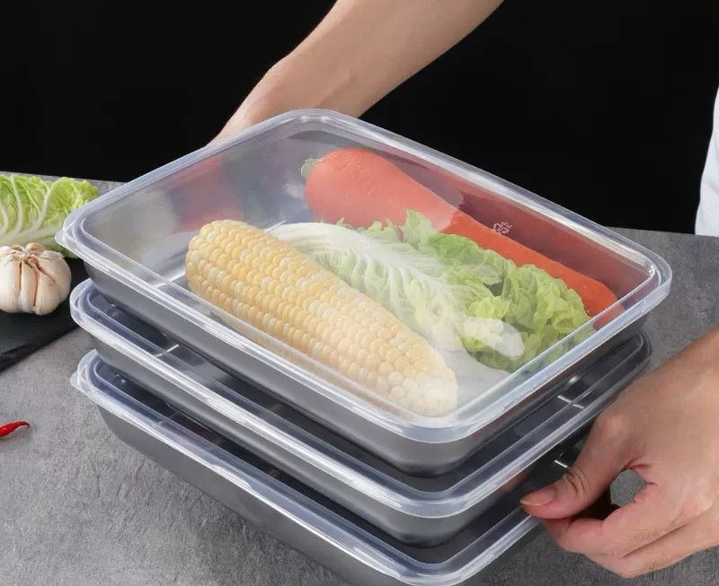 Set of 3 Stainless steel Fridge containers