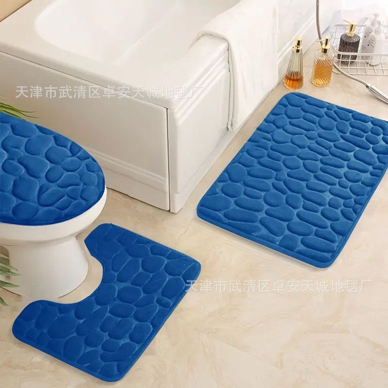 3 Piece bathroom mats