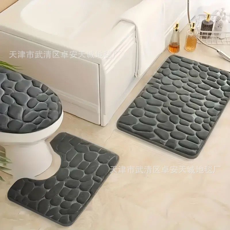 3 Piece bathroom mats