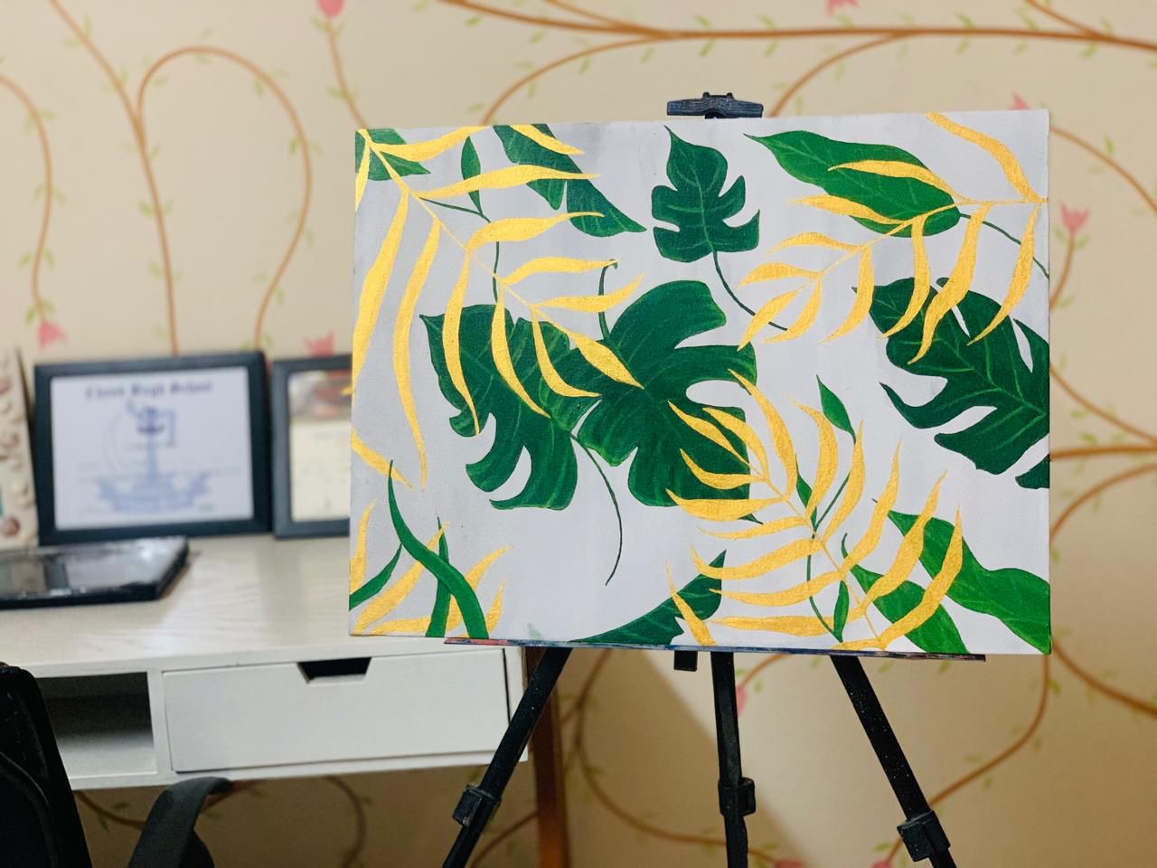 Tropical Leaf Canvas Painting