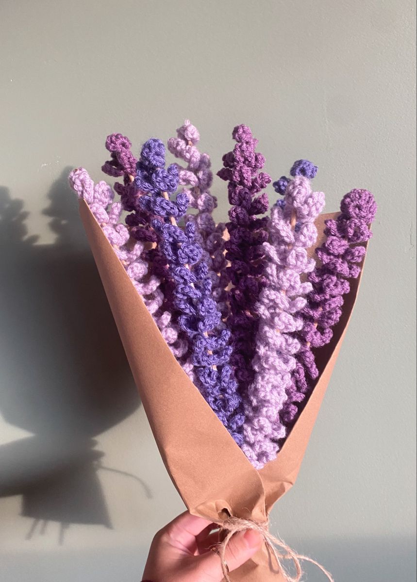 Handmade Crochet Lavender Bouquet