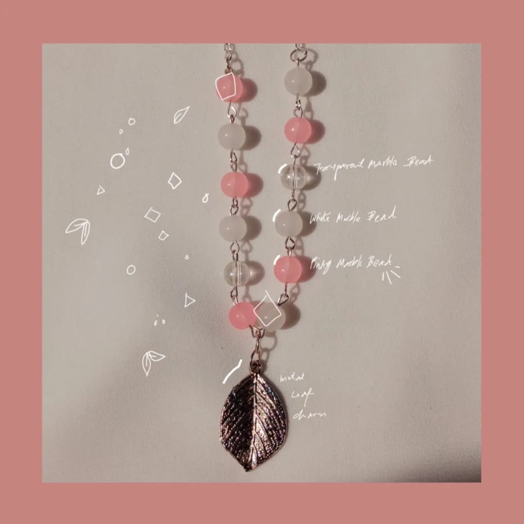 Beaded Leaf Necklace