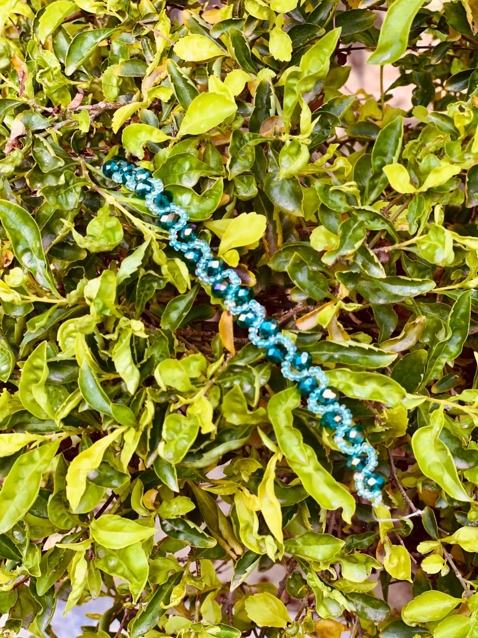 Handmade Blue Beaded Bracelet