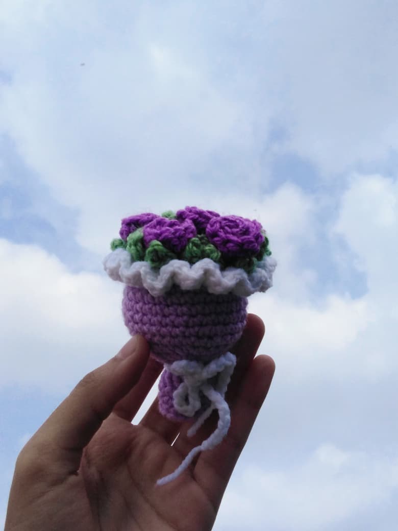 Handmade Crochet Flower Keychains
