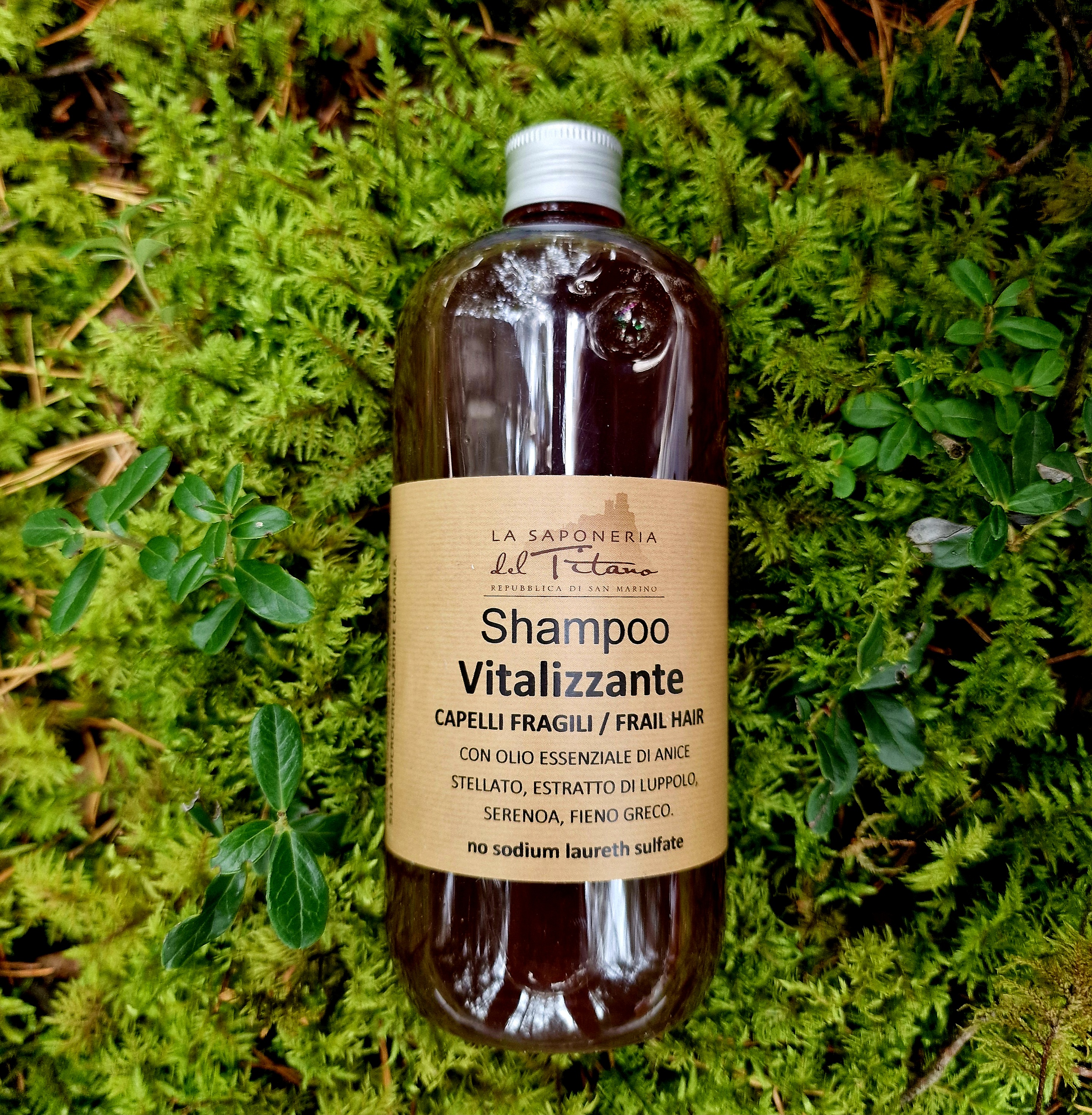 Šampūnas ploniems, trapiems ir slenkantiems plaukams (su dozatoriumi)