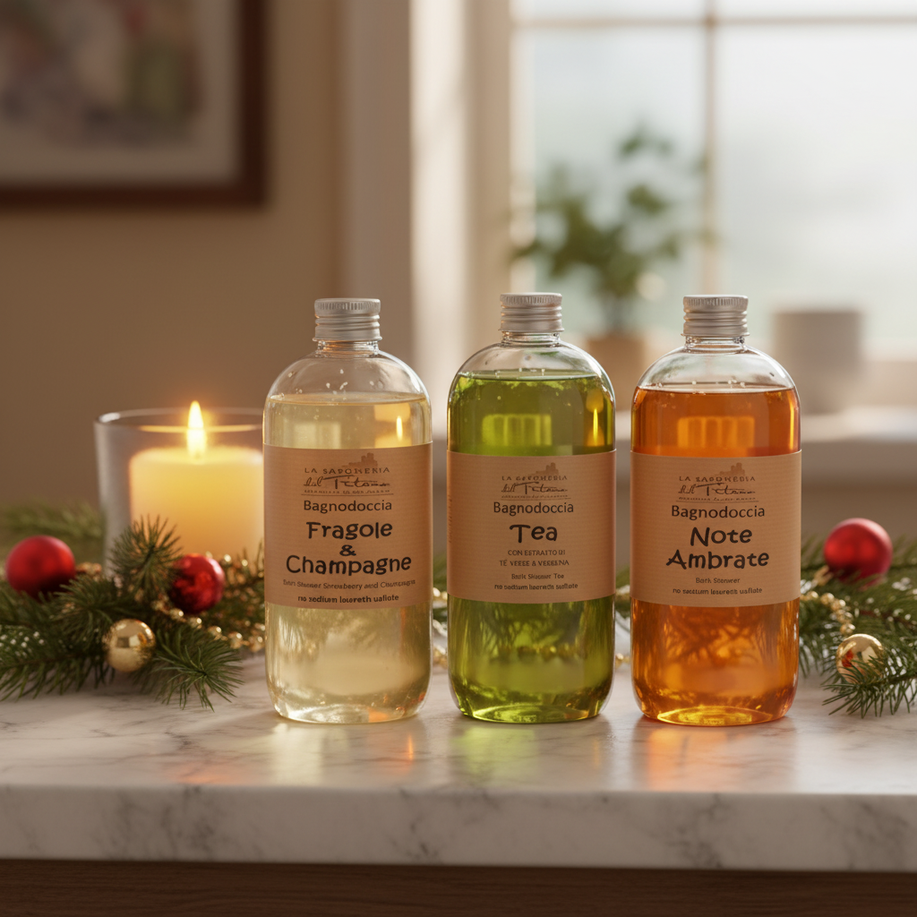 Dušo želės įvairių kvapų (su dozatoriumi)