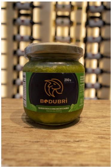 Queso bocconcini de cabra en salsa de pesto (200GR)