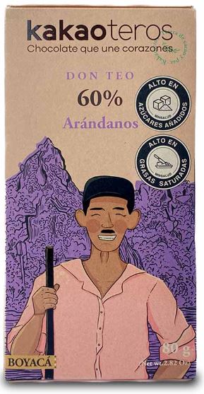 CHOCOLATE DON TEO 60% ARANDANOS (40gr)