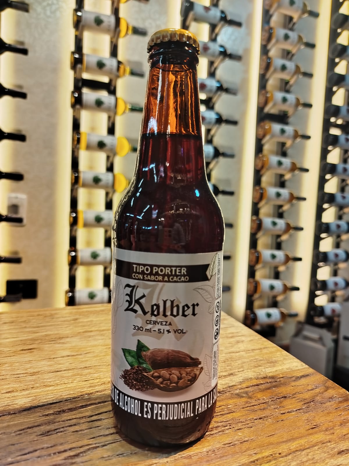 CERVEZA ARTESANAL DE SABOR A CACAO (330ML) 