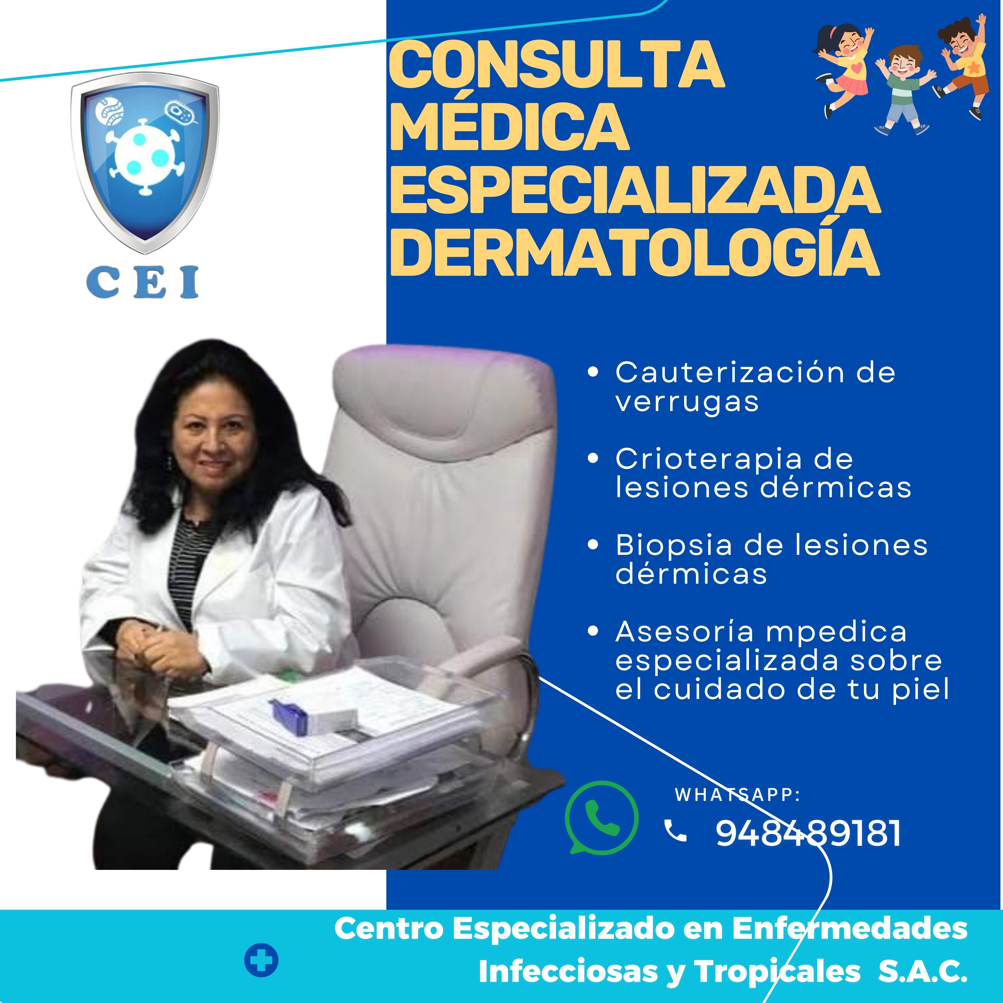 Consulta médica especializada en dermatología