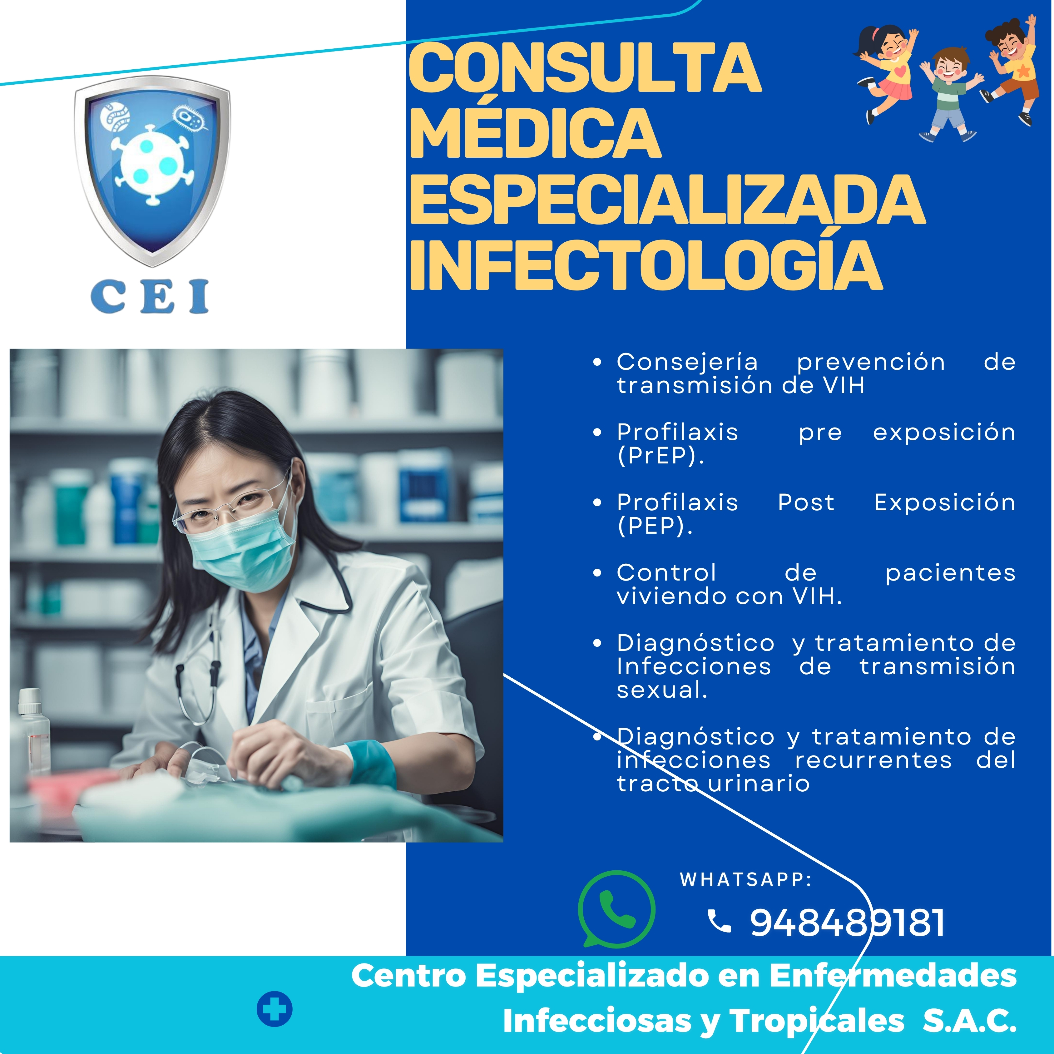 Consulta Médica Especializada en Infectología