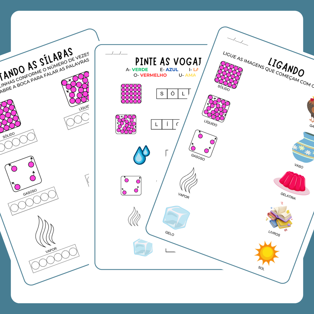 Estados Físicos da Matéria (Pré-silábicos)