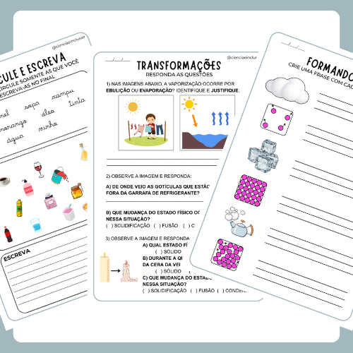 Estados Físicos e Transformações da Matéria (Alfabéticos)