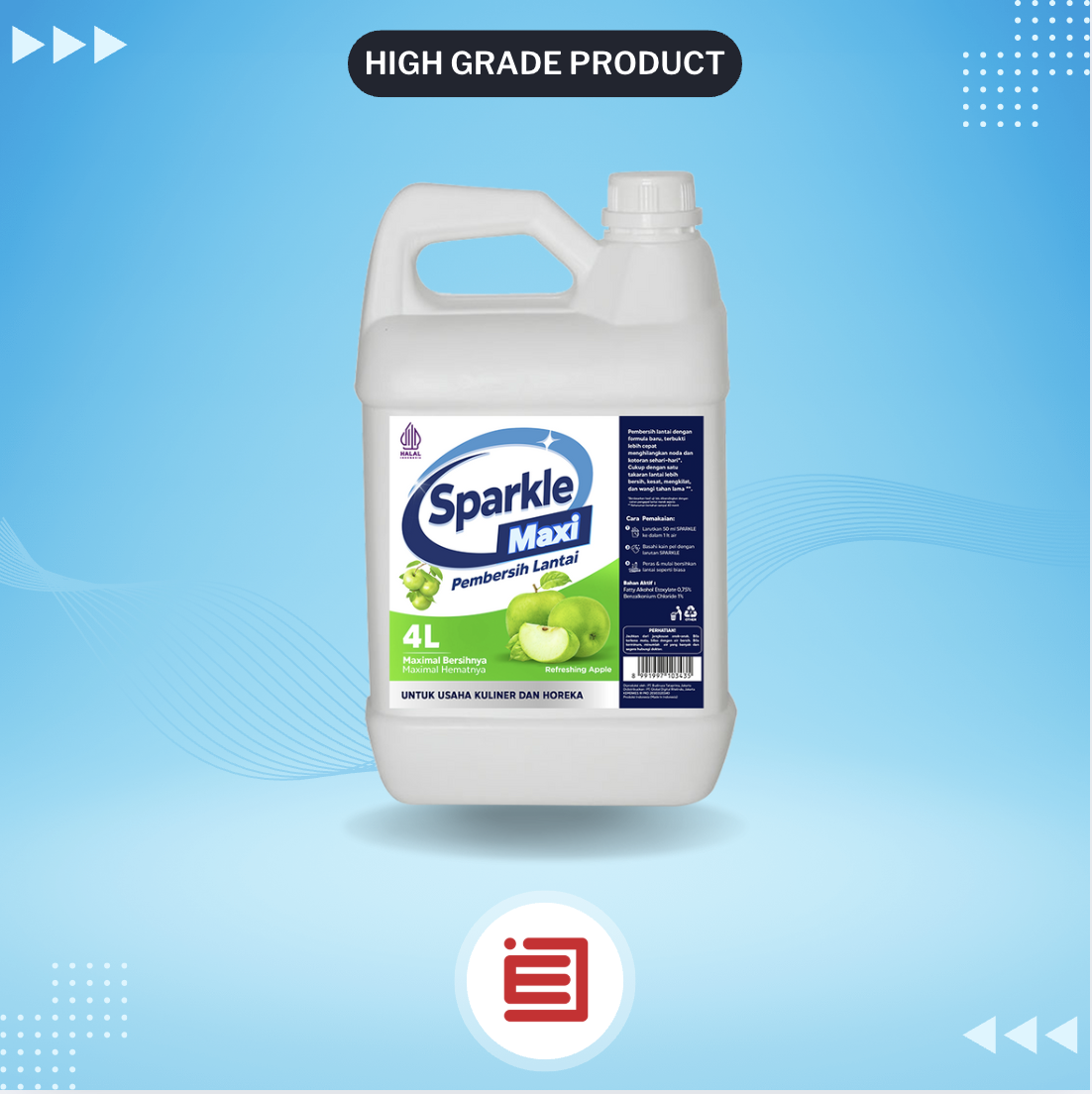 Sparkle MAXI Pembersih Lantai Refreshing Apple Jerigen 4 L