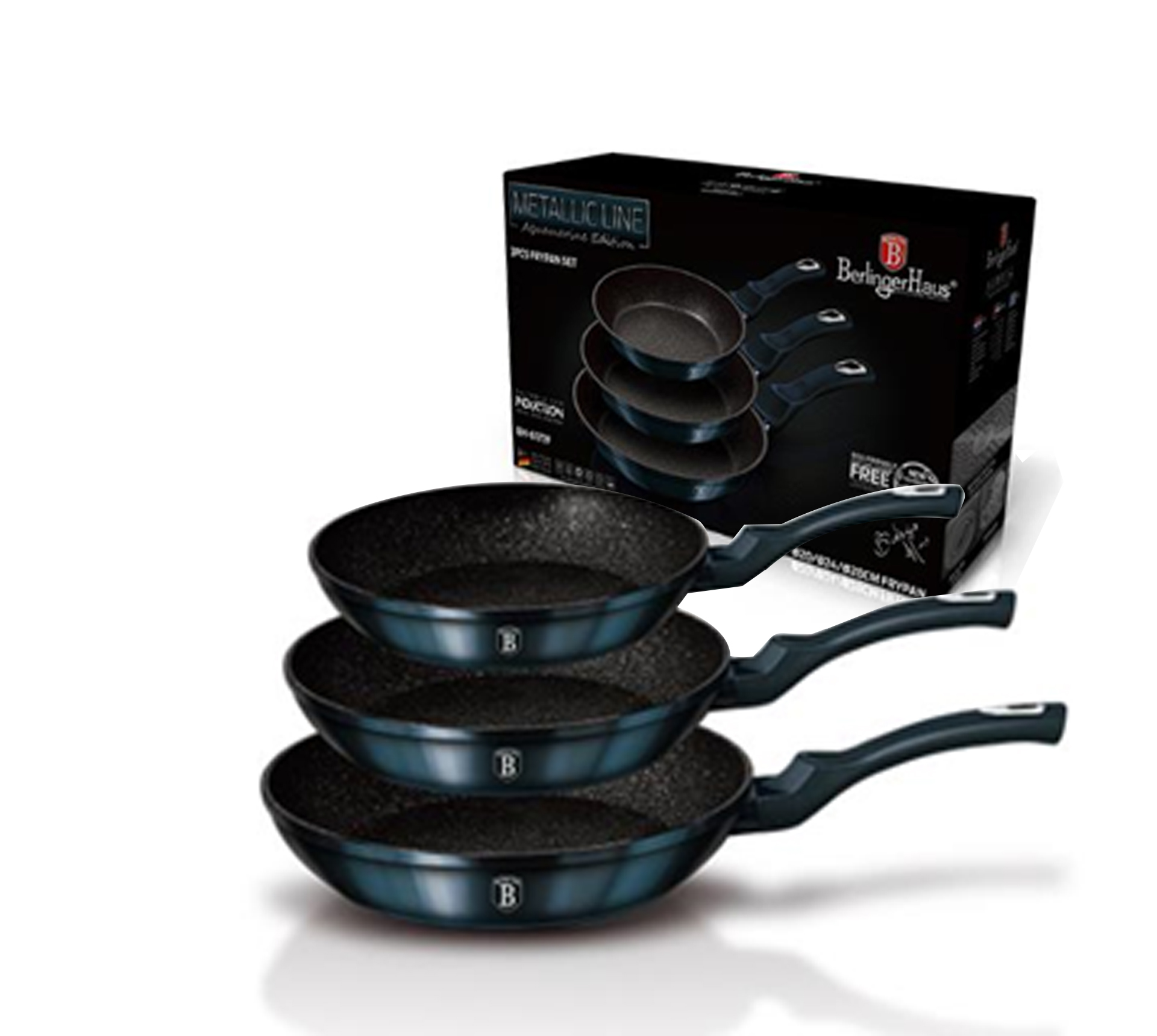 Sartenes Aquamarine Berlinger, Edición Limitada Alemana (Juego de 3 sartenes)