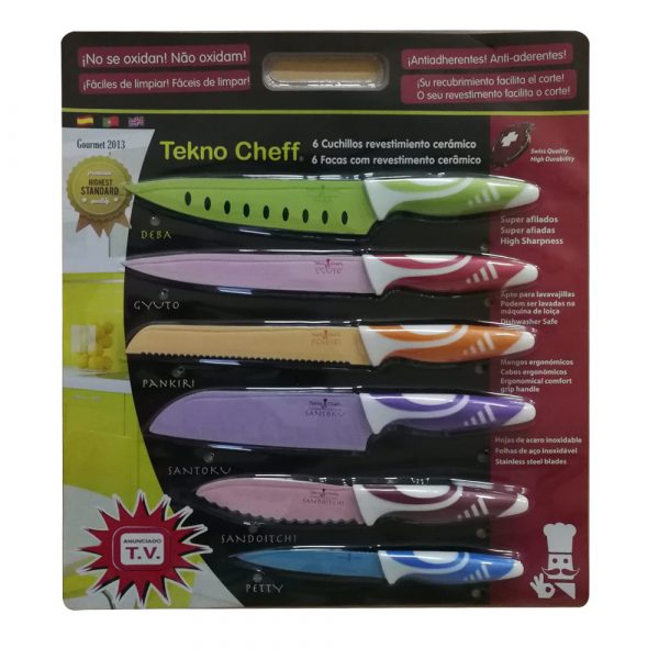 Cuchillos Tekno Cheff (Juego de 6 cuchillos)