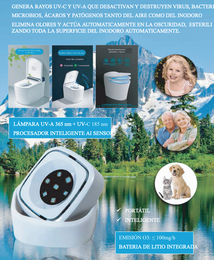 Esterilizador de Inodoro WC Led UV-C