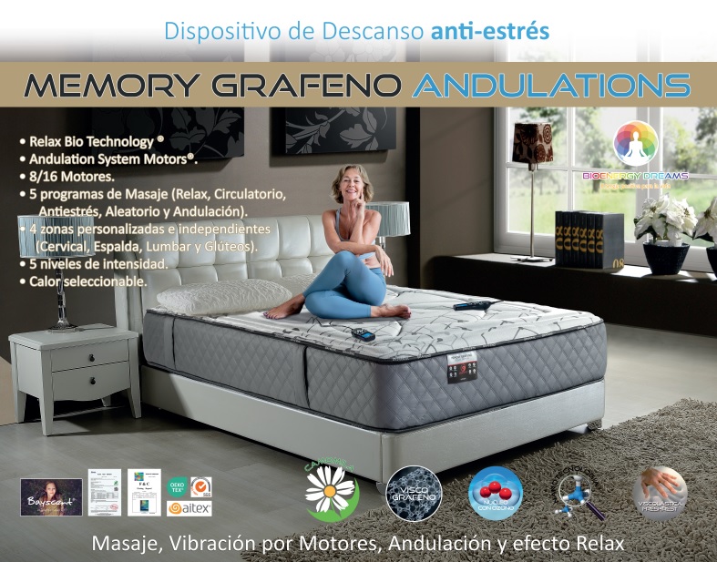 Colchón Viscoelástico con Dispositivo de Descanso MEMORY GRAFENO ANDULATIONS