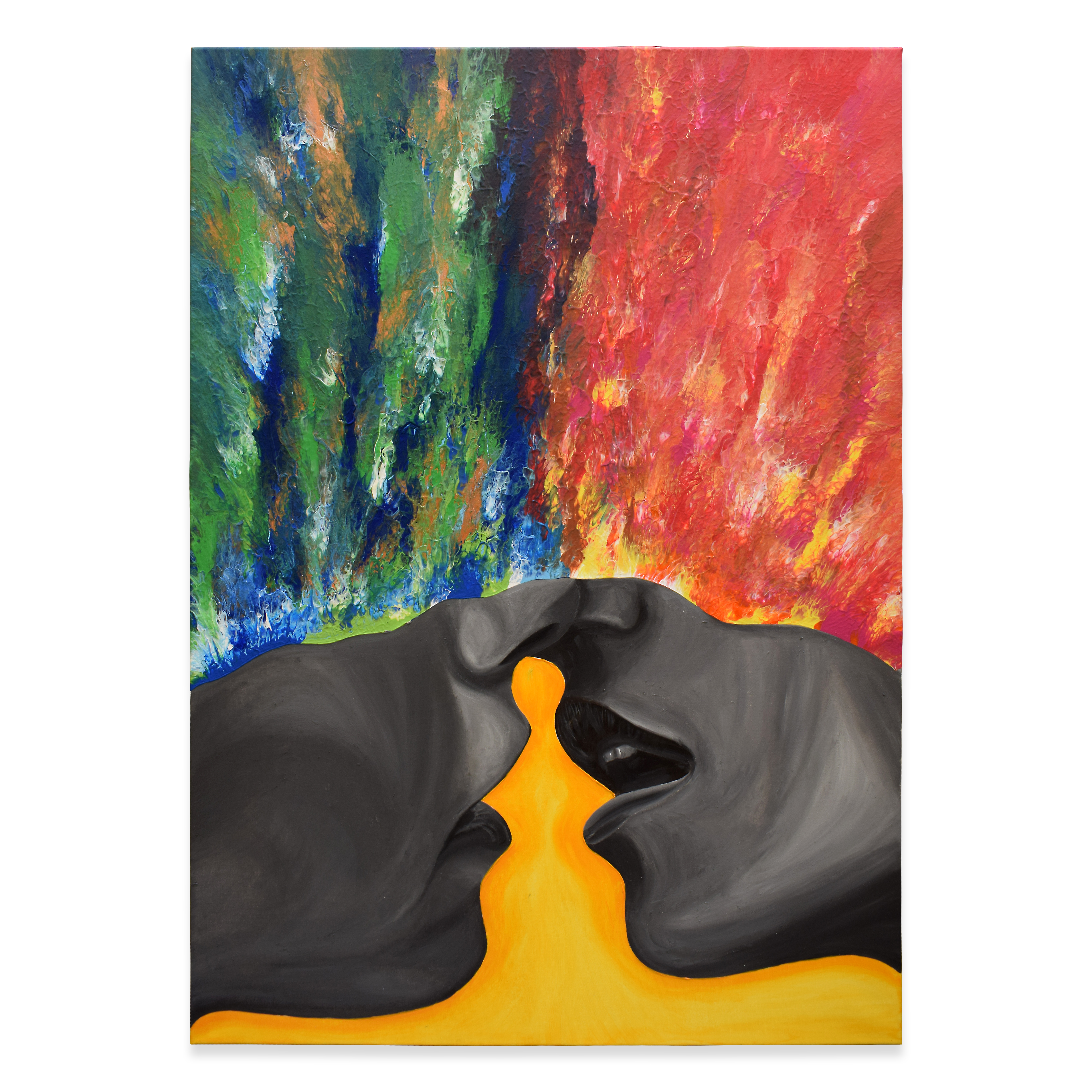 "Beso eterno" Obra original 70x100 cm