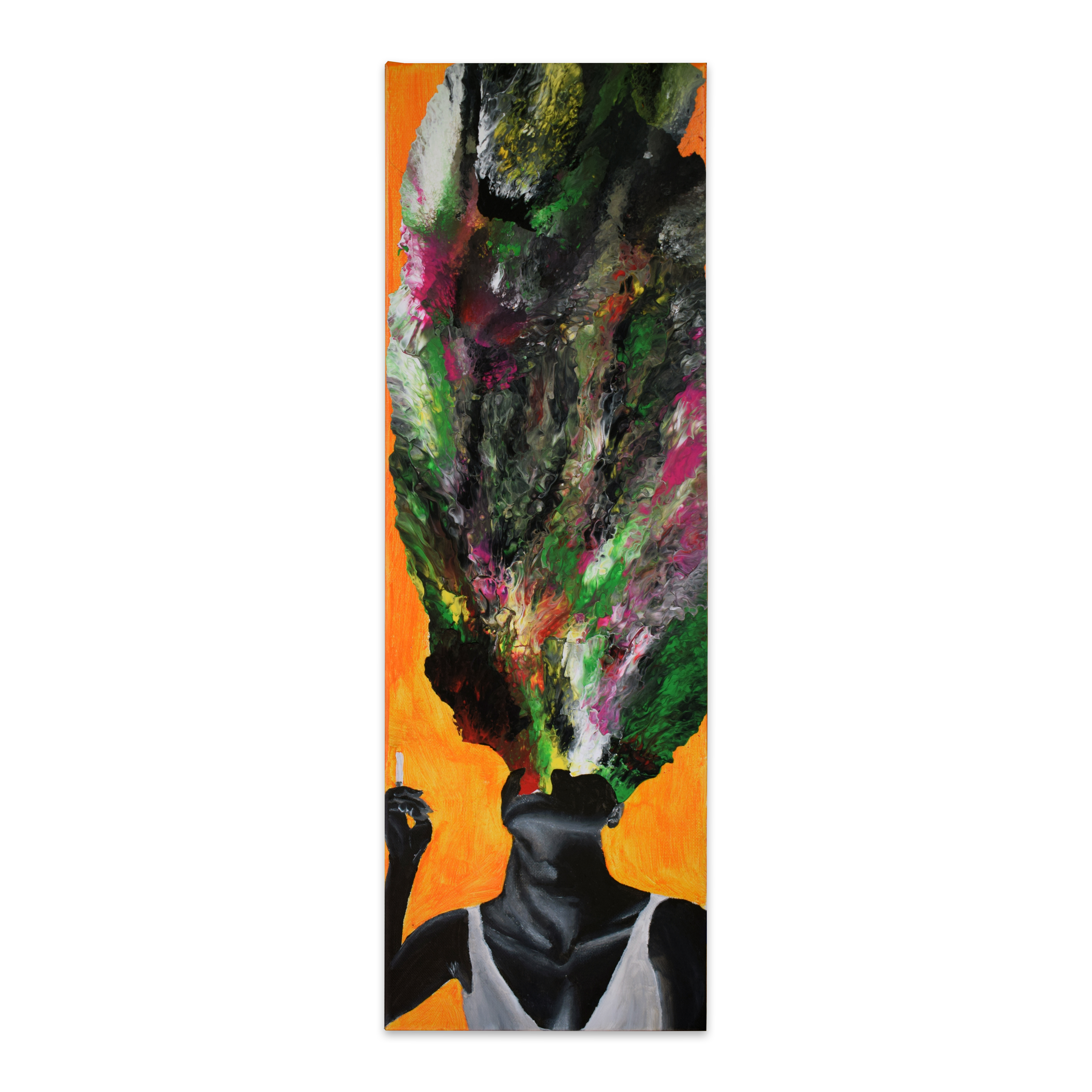 "Evasión o victoria" Obra original 20x60 cm